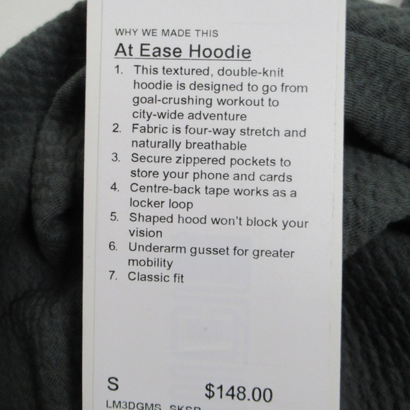 Lululemon Men's At Ease Hoodie Smoked Spruce Size S - Picture 11 of 12